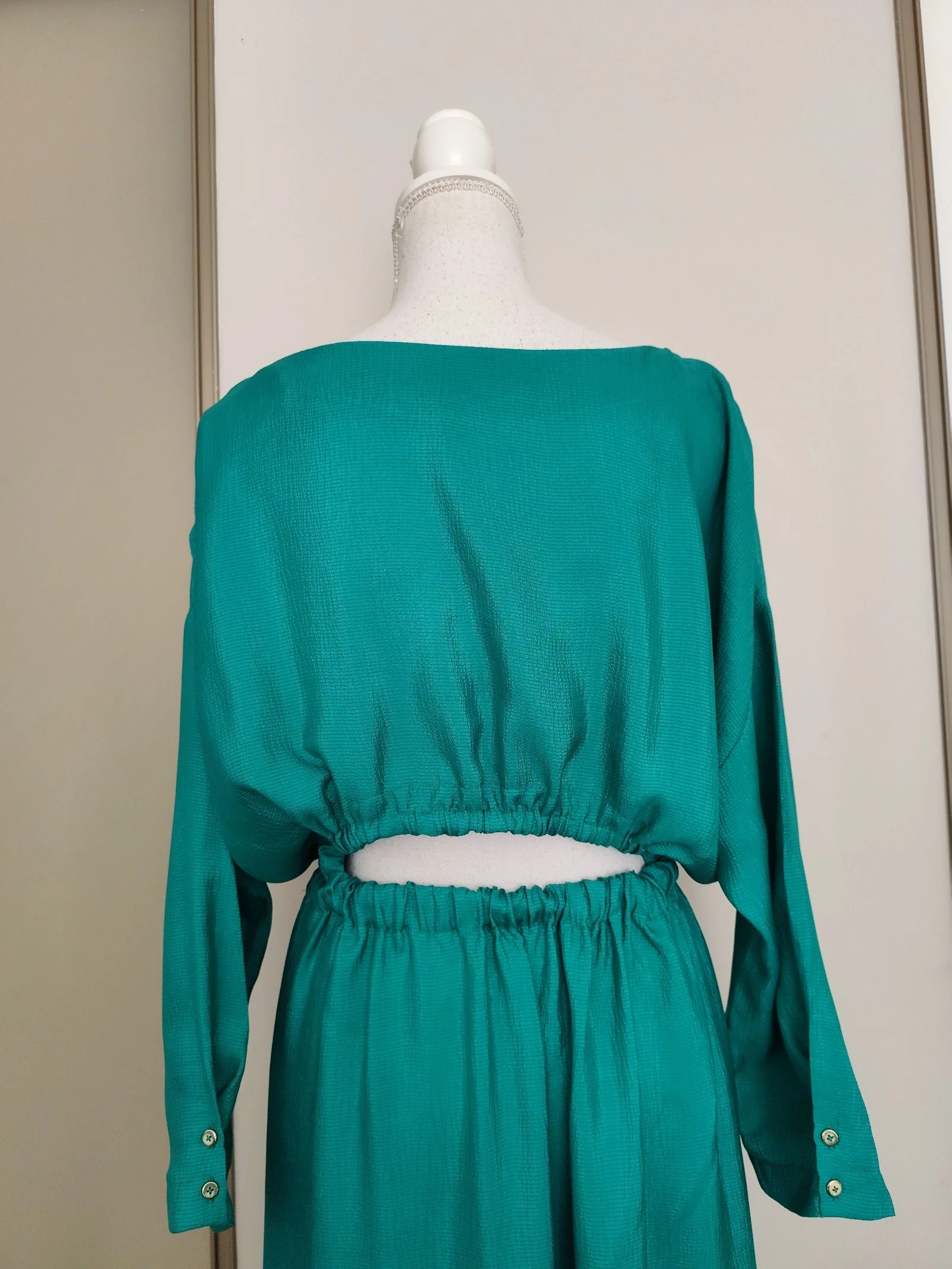 Robe longue neuve Claudie Pierlot taille 42 verte  – photo 6